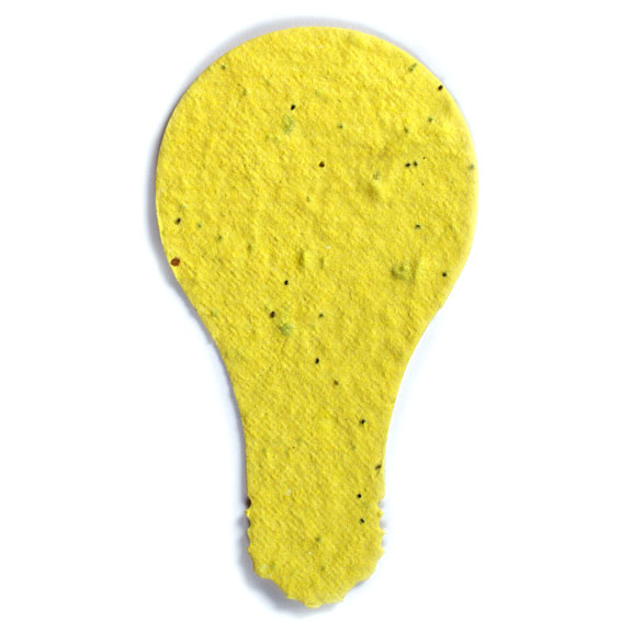 Seed Paper Shape Light Bulb 1 - Yellow