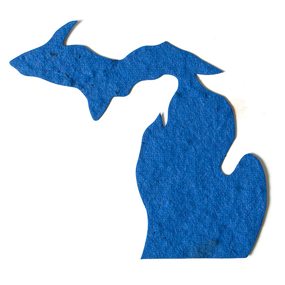 Seed Paper Shape Michigan - Royal Blue