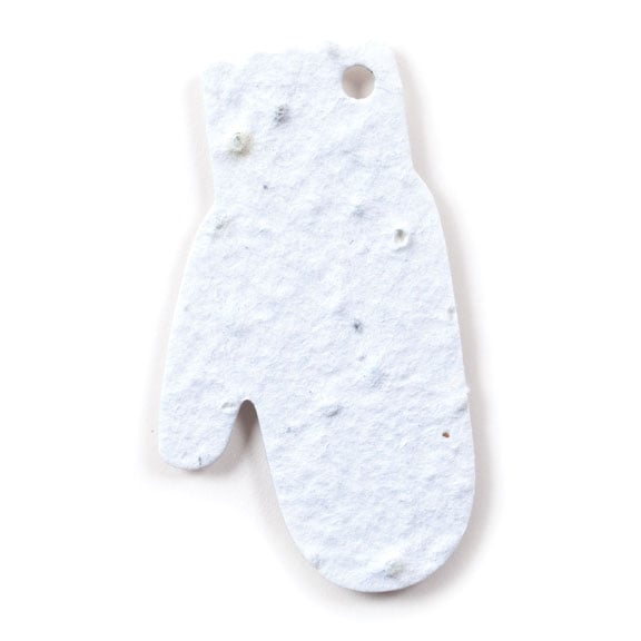 Seed Paper Shape Mitten - White
