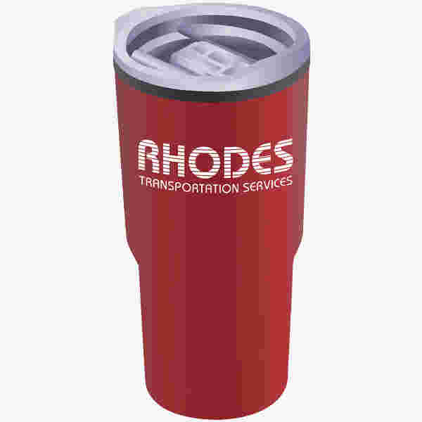 Stainless steel tumblers with slide on lid and personalized logo