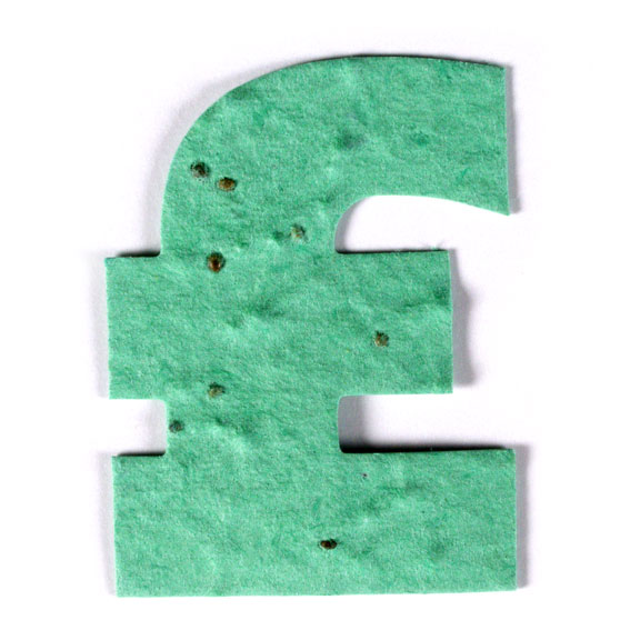 Seed Paper Shape Pound Sign - Sage Green