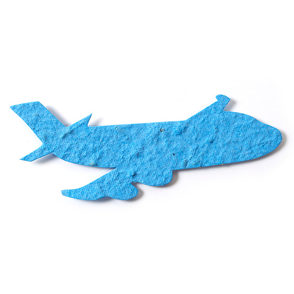 Seed Paper Shape Airplane - Light Blue
