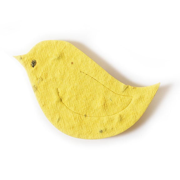 Seed Paper Shape Bird - Yellow