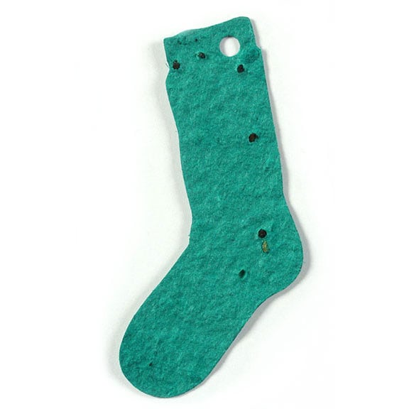 Seed Paper Shape Stocking 1 - Teal Blue