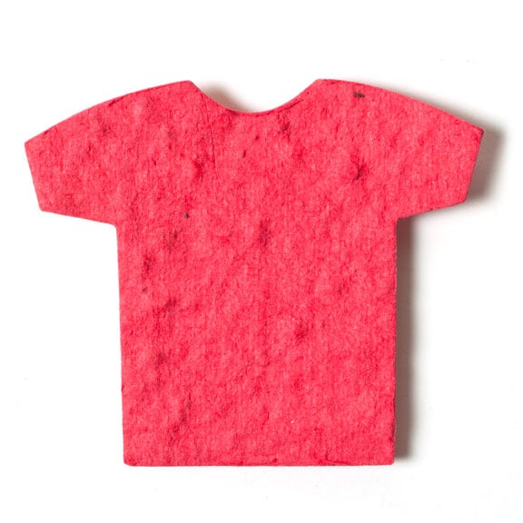 Seed Paper Shape T-Shirt - Cranberry Red