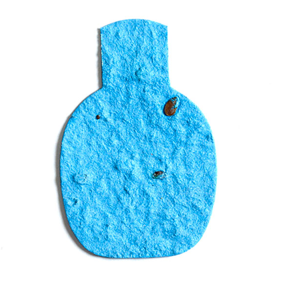 Seed Paper Shape Vase - Light Blue