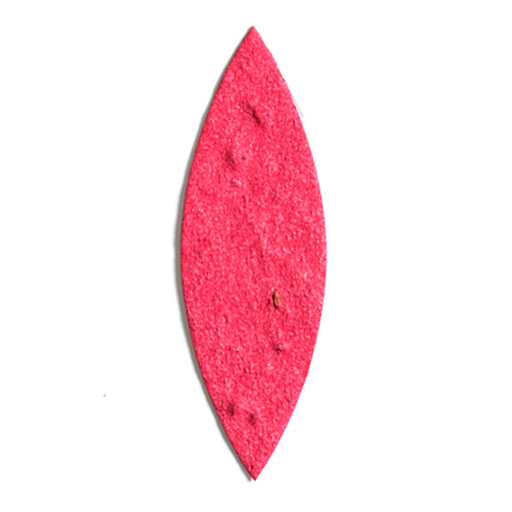 Seed Paper Shape Willow Leaf - Cranberry Red