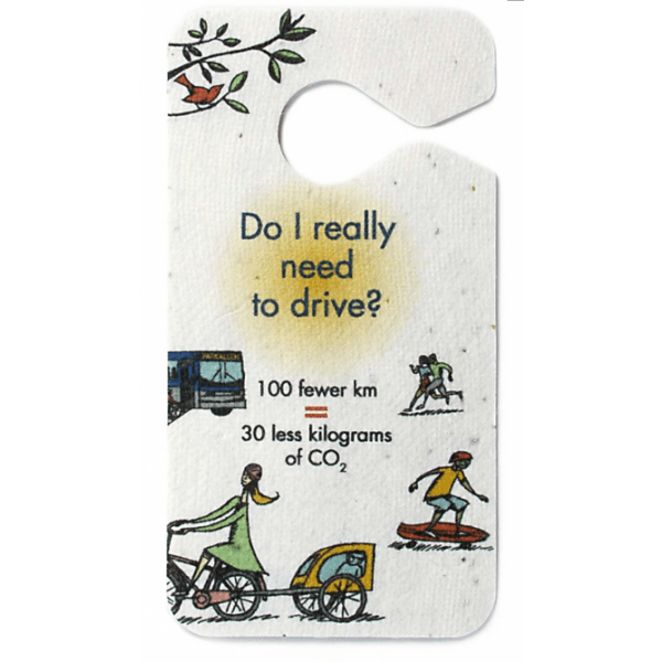 Looking for a fun Promotional Item? Look no Further Than our Seed Paper Door Hanger!