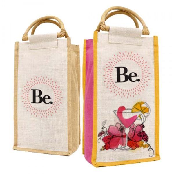 Our Promotional Four Bottle Jute Wine Bags are Perfect for the Holidays!