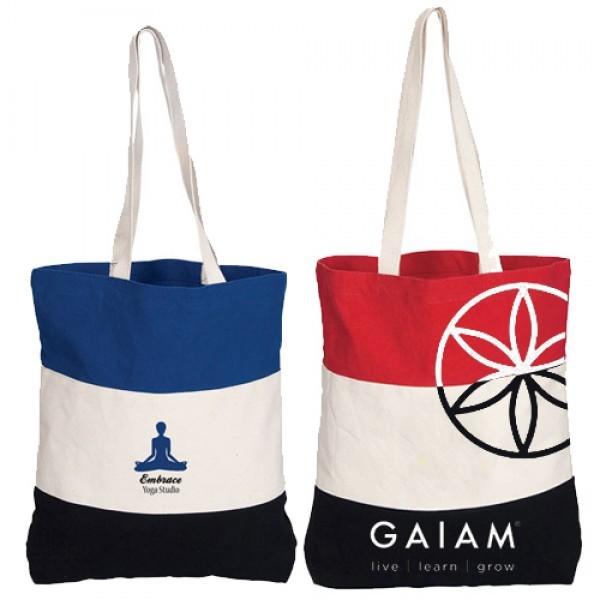 Never Waste Money on Plastic Bags With Our Promotional Tri Color Totes!
