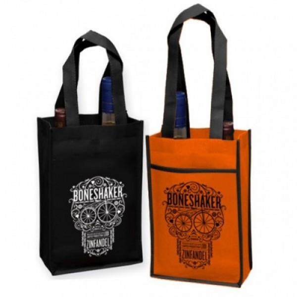 Never Come To A Party Empty Handed With Our Two Bottle Recycled Wine Bags!