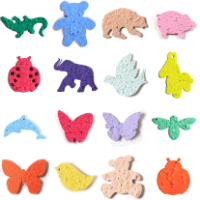 Seed paper shapes die cut assorted animals