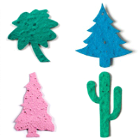 Seed paper shapes tree & large plant themed