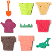 Seed paper shapes garden and lawn themed