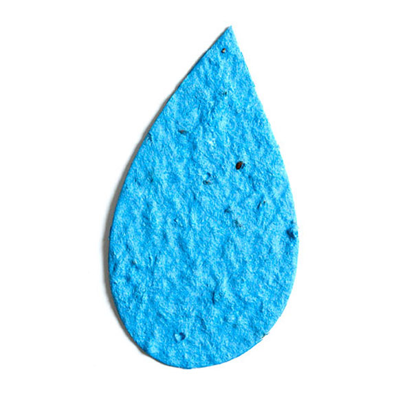 Seed Paper Shape Droplet - Light Blue