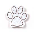 Seed Paper Shape Paw Print Letterpressed - White